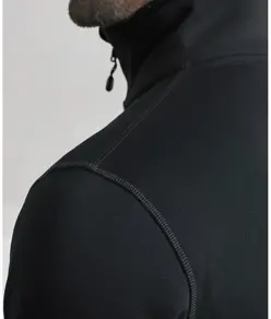 Felpa sostenibile da uomo con zip intera tinta in filo Premier