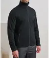 Felpa sostenibile da uomo con zip intera tinta in filo Premier