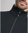 Felpa sostenibile da uomo con zip intera tinta in filo Premier
