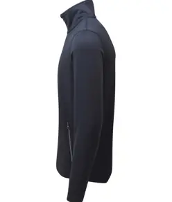 Felpa sostenibile da uomo con zip intera tinta in filo Premier
