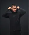 Felpa tecnica con zip e cappuccio Tombo