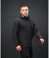 Felpa tecnica con zip e cappuccio Tombo
