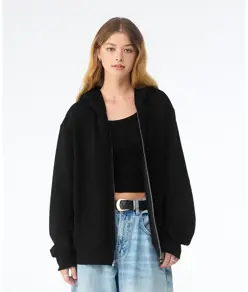Felpa unisex pesante con cappuccio e zip intera Bella Canvas