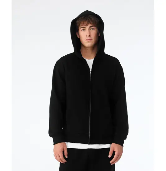 Felpa unisex pesante con cappuccio e zip intera Bella Canvas