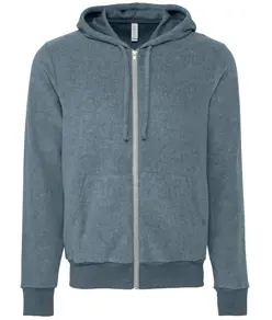 Felpa unisex scamosciata con zip intera e cappuccio Bella Canvas