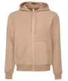 Felpa unisex scamosciata con zip intera e cappuccio Bella Canvas