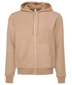 Felpa unisex scamosciata con zip intera e cappuccio Bella Canvas