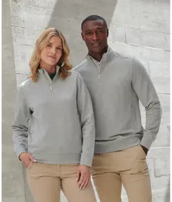 Felpa unisex sostenibile con zip a ¼ Henbury