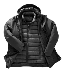 Giacca 3-in-1 imbottita in ripstop riciclato Result Recycled