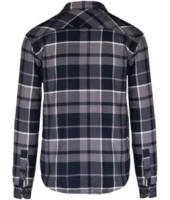 Giacca a camicia a quadri foderata in sherpa Kariban