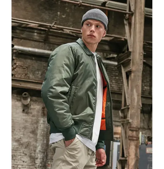 Giacca bomber con colletto Build Your Brand