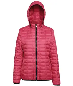 Giacca con cappuccio a nido d'ape donna 2786