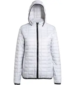 Giacca con cappuccio a nido d'ape donna 2786