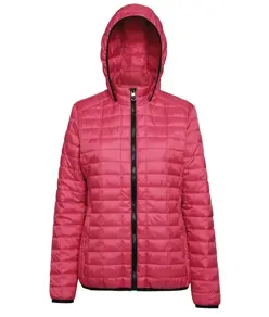 Giacca con cappuccio a nido d'ape donna 2786