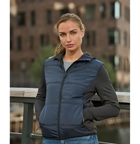 Giacca con cappuccio ibrida elasticizzata da donna (9113) Tee Jays