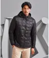 Giacca con cappuccio trapuntata a quadri 2786