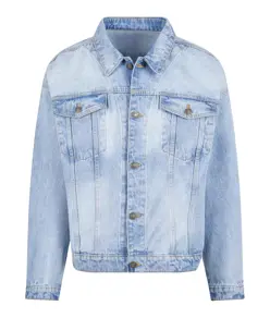 Giacca in denim boxy ad alta grammatura Build Your Brand
