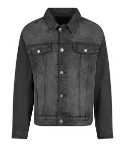 Giacca in denim boxy ad alta grammatura Build Your Brand
