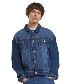 Giacca in denim boxy ad alta grammatura Build Your Brand