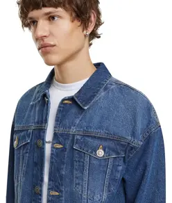 Giacca in denim boxy ad alta grammatura Build Your Brand