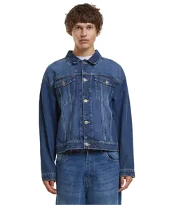 Giacca in denim boxy ad alta grammatura Build Your Brand