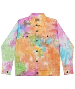 Giacca in denim tie-dye Colortone