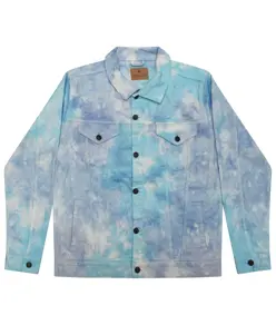 Giacca in denim tie-dye Colortone