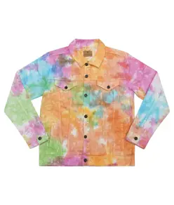 Giacca in denim tie-dye Colortone