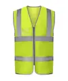 Gilet alta visibilità con zip porta badge e bordo riflettente (HVW103) YOKO