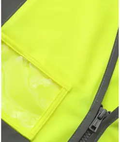 Gilet alta visibilità con zip porta badge e bordo riflettente (HVW103) YOKO