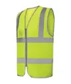 Gilet alta visibilità con zip porta badge e bordo riflettente (HVW103) YOKO