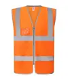 Gilet alta visibilità con zip porta badge e bordo riflettente (HVW103) YOKO