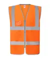Gilet alta visibilità con zip porta badge e bordo riflettente (HVW103) YOKO