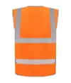Gilet alta visibilità con zip porta badge e bordo riflettente (HVW103) YOKO