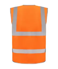 Gilet alta visibilità con zip porta badge e bordo riflettente (HVW103) YOKO