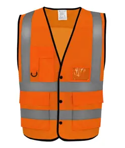 Gilet alta visibilità superior in rete aperta con bottoni (HVW860) YOKO