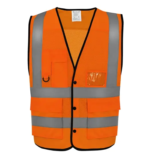 Gilet alta visibilità superior in rete aperta con bottoni (HVW860) YOKO