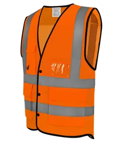 Gilet alta visibilità superior in rete aperta con bottoni (HVW860) YOKO