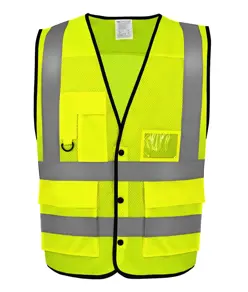Gilet alta visibilità superior in rete aperta con bottoni (HVW860) YOKO