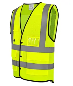 Gilet alta visibilità superior in rete aperta con bottoni (HVW860) YOKO