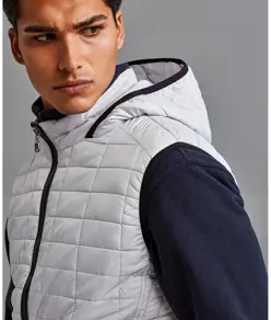 Gilet con cappuccio a nido d'ape 2786