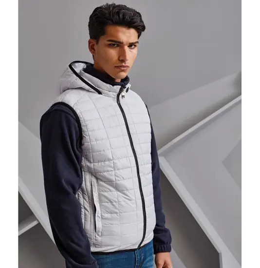 Gilet con cappuccio a nido d'ape 2786