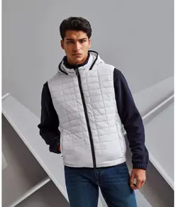 Gilet con cappuccio a nido d'ape 2786