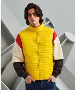 Gilet imbottito a righe sottili Tribe 2786