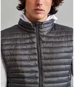 Gilet imbottito a righe sottili Tribe 2786