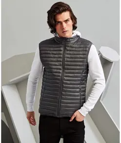 Gilet imbottito a righe sottili Tribe 2786