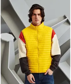 Gilet imbottito a righe sottili Tribe 2786