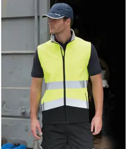 Gilet softshell ad alta visibilità stampabile Result Safeguard