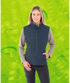 Gilet softshell stampabile a 2 strati riciclato da donna Result Recycled