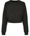 Girocollo cropped donna in spugna Build Your Brand